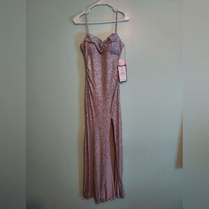 Silver prom dress